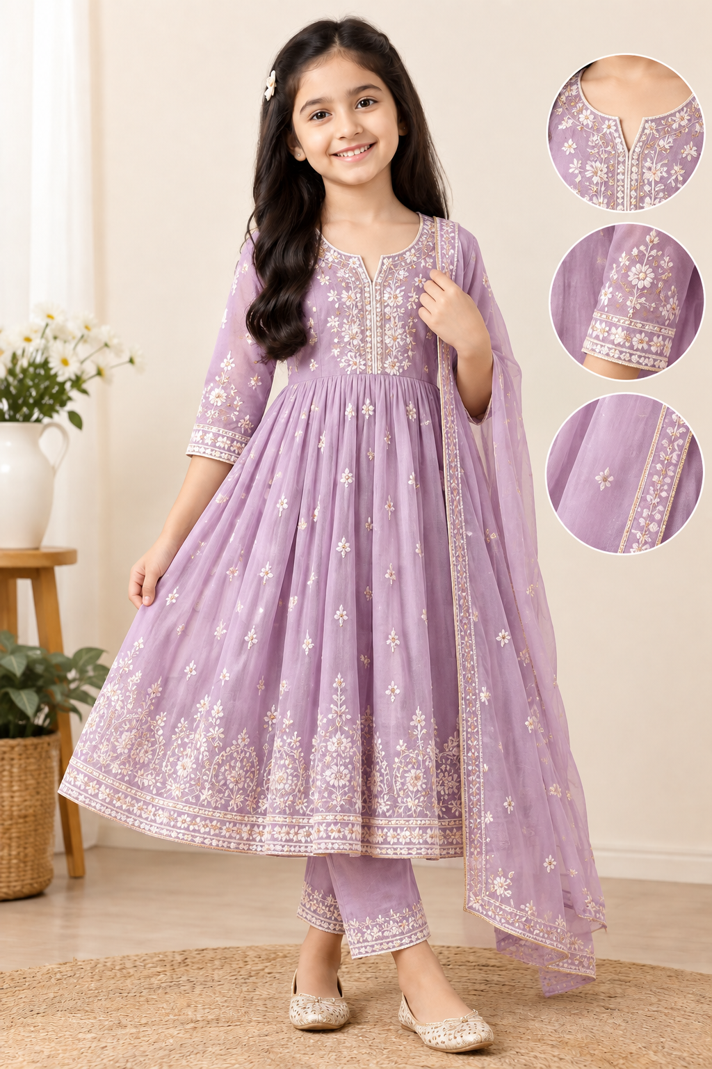 Embroidered Anarkali Kurti